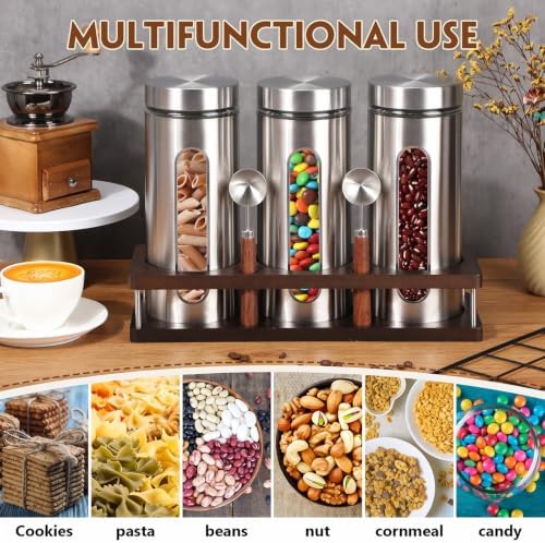 Extra Large Stainless Steel Coffee Grounds Canisters Container with Shelf - Image 5