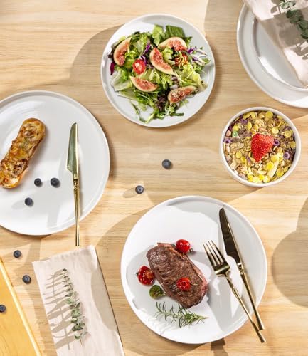 TheTerra Ceramic Dinnerware Set for 4, 18-Piece Plates and Bowls Set - Image 4