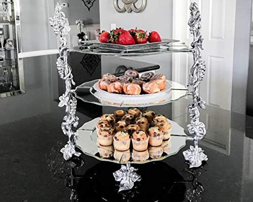 Arthur Court Grape Dinner Plate Caddy - Elegant Aluminum Serveware for Entertaining - 14 inch x 19 inch - Image 6