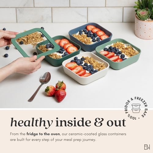 Glass Food Storage Container & Lid, 11-Cup Rectangle, Smoke - Image 4