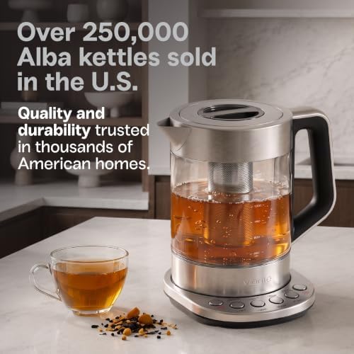 Viante Alba Electric Tea Kettle With Infuser, No Plastic, 1.5L - Image 2