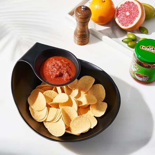 Brass Black Chip and Dip Serving Bowl Brass Tiered Snack, Candy & Salad Bowl Decorative Centerpiece Serving Platter Nuts, Chip & Dip, Salsas, Tray, Serveware Home Decor Gift Entertaining Centerpiece - Image 4