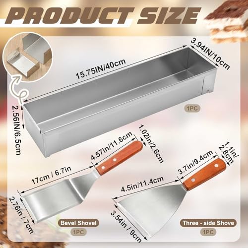 Blushtier 1 Pack Rectangle Tiramisu Pan Removable 15.75 X 3.94 X 2.56 Inch - Image 2