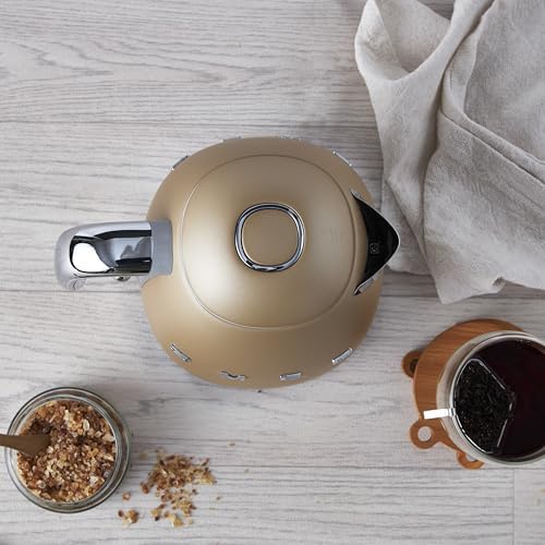 SMEG KLF03 Electric Kettle 1.7L (7 Cup), Retro Hot Water Boiler for Tea & Coffee, Fast Boiling, Auto Shut-Off, Soft Open Lid, 360° Swivel Base Countertop Kettle – Matte Champagne - Image 6