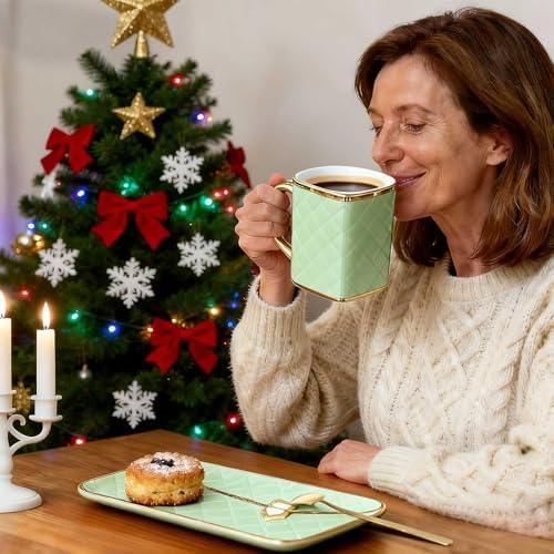Zubebe 1 Set Coffee Mug Elegant Handbag Shaped Cup,Light Green - Image 6