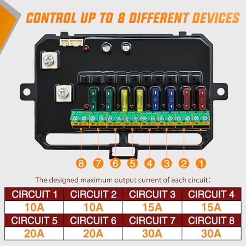 Nilight 8 Gang Switch Panel Green 12V 24V Circuit Control System 4-Mode - Image 7