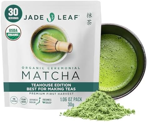 Jade Leaf Ceremonial Grade Matcha Powder, 30g / 1.06oz Resealable Pouch by JadeLeafMatcha