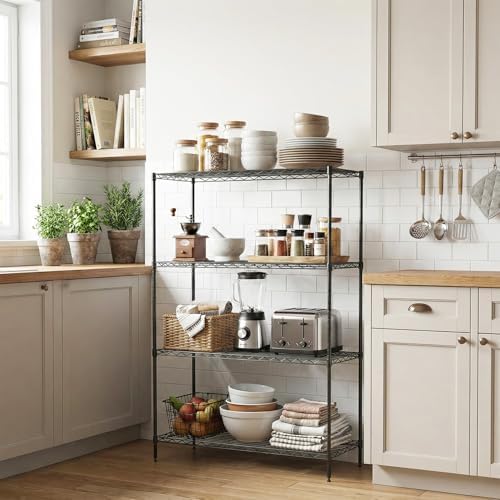 BestOffice | 4-Tier Wire Shelf | 35" x 13.4" x 53.7" | Black - Image 7