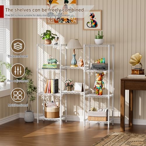 Golpart 5Tier Adjustable Storage Shelves Metal Wire Shelving Standing Shelf - Image 4
