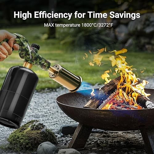 ThermoMaven Propane Torch Gun, Adjustable Cooking Torch, Camouflage Green - Image 5