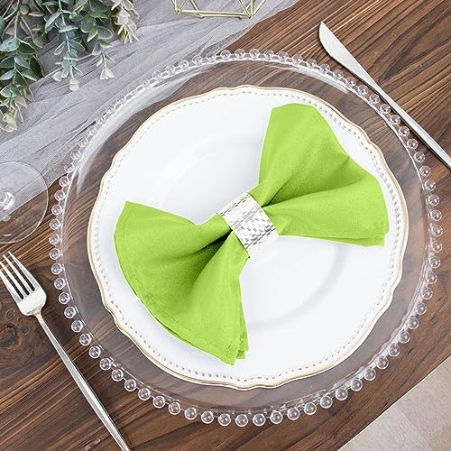 100 pcs 17-Inch Apple Green Polyester Table Napkins Reusable Washable Wedding Party Dinner Linens Tableware Supplies - Image 7
