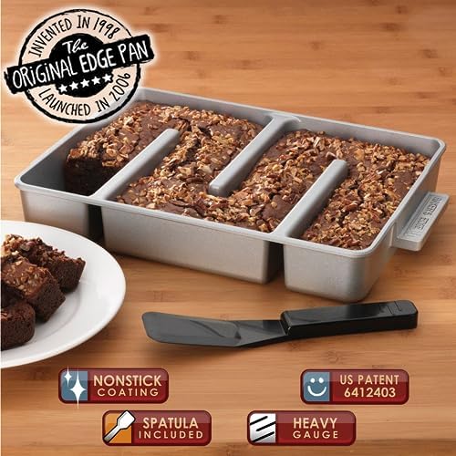 Baker's Edge Original Nonstick All Edges Brownie Baking Pan - 9" x12” - Image 2