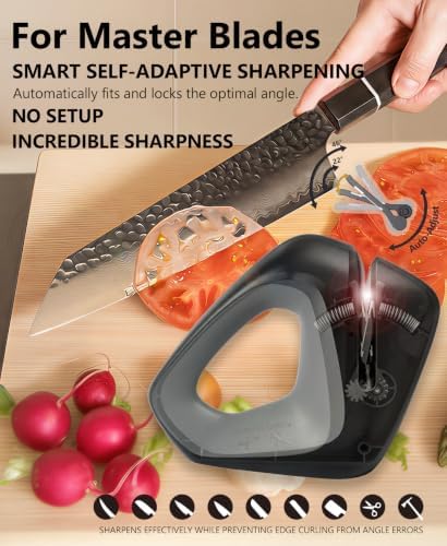 Cold-Grinding Knife Sharpener | Auto-Angle No-Assembly Tool for Home Kitchen - Image 2