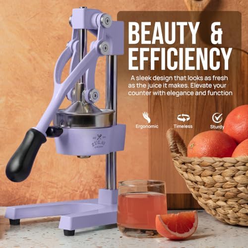 Zulay Kitchen Cast Iron Juicer, Orange Manual Juicer, Citrus Press, Violet - Image 7