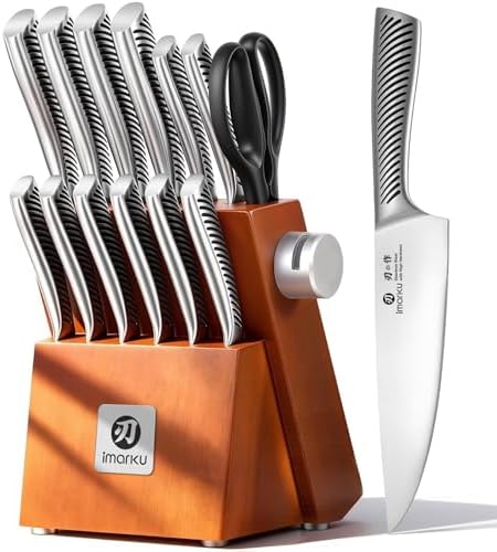 imarku 14-Piece Japanese Gyutou Stainless Steel Kitchen Knife Set by imarku