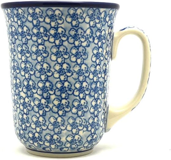 Polish Pottery Mug - 16 oz. Bistro - Daisy Flurry by Polish+Pottery+Gallery