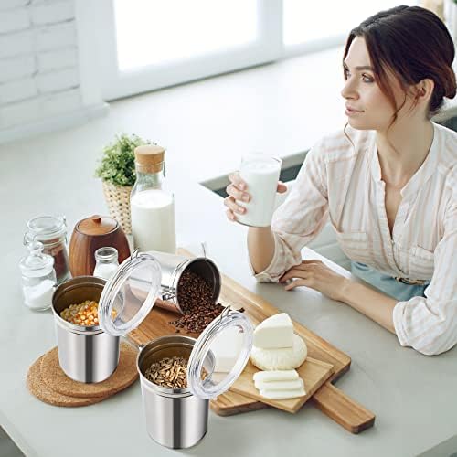 Lallisa 12 Pcs 62 Fl oz Stainless Steel Kitchen Canisters - Image 4