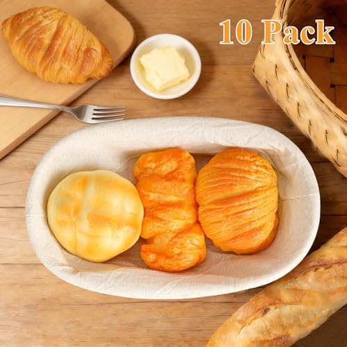 Nisorpa 10 Set Oval Banneton Bread Proofing Basket,10 Inch - Image 2