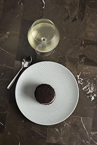 D&V 6 Piece Cobble TechnoCeram Dinnerware Plate Set, 8.25", Matte Grey - Image 4