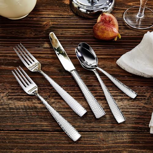 KEAWELL Premium Louis Hammered 20/45/65-Piece Silverware Set (45) - Image 2