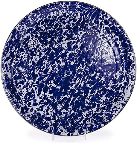 Golden Rabbit Enamelware Large Serving Tray, 20 inch, Cobalt Swirl by GoldenRabbitEnamelware