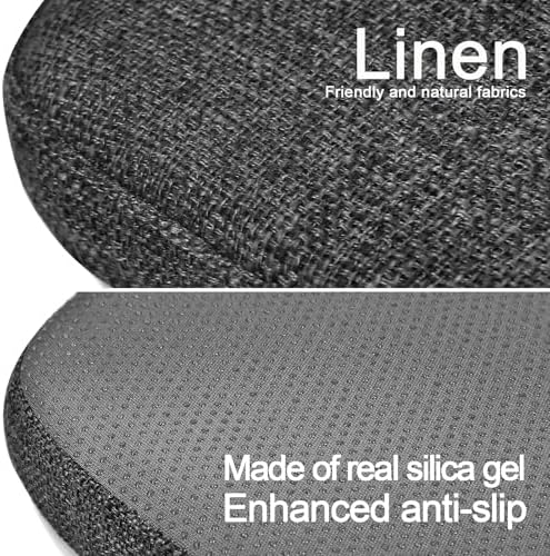 BUYUE Friendly Woven Fabric 14x14 Magnetic Cushion for Metal Chair 1 Piece, Enhanced Anti-Slip Seat Pad for Dining Kitchen Café Stackable Chair (U-Shape, Dark Gray, 1 Count) - Image 5