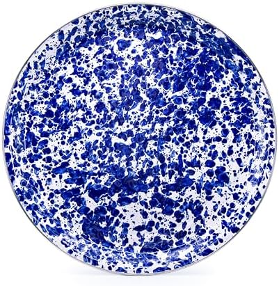 Golden Rabbit Enamelware Medium Tray, 15.5 inch, Cobalt Swirl by GoldenRabbitEnamelware