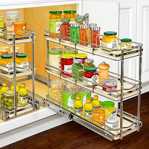 LYNK Élite 3-Tier Spice Rack Organizer Cabinet, Pull Out Spice Rack by LYNKPROFESSIONAL