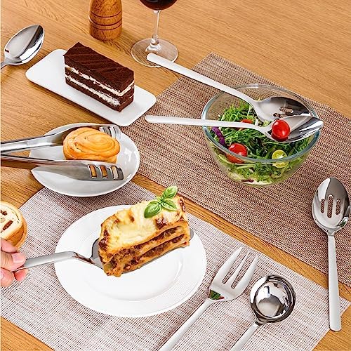 KINGSTONE 5 piece Large Hostess Serving Utensils Set,18/10 Stainless Steel - Image 6