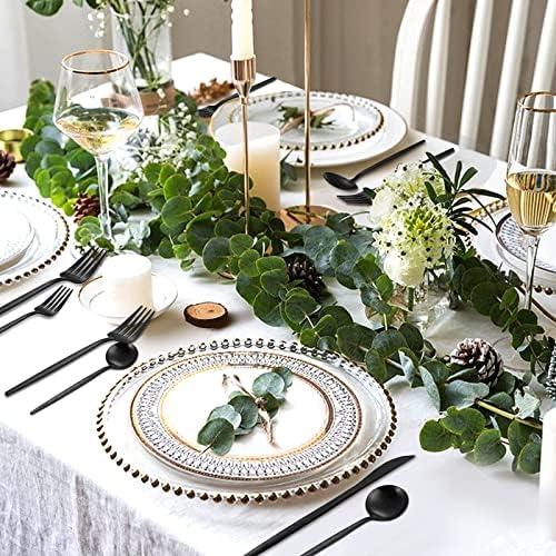 Matte Black Silverware Set, VANVRO 60-Piece Stainless Steel Flatware Set, Black Silverware Set for 12, Satin Finish tableware Cutlery Set,Home and Restaurant, Dishwasher Safe - Image 6