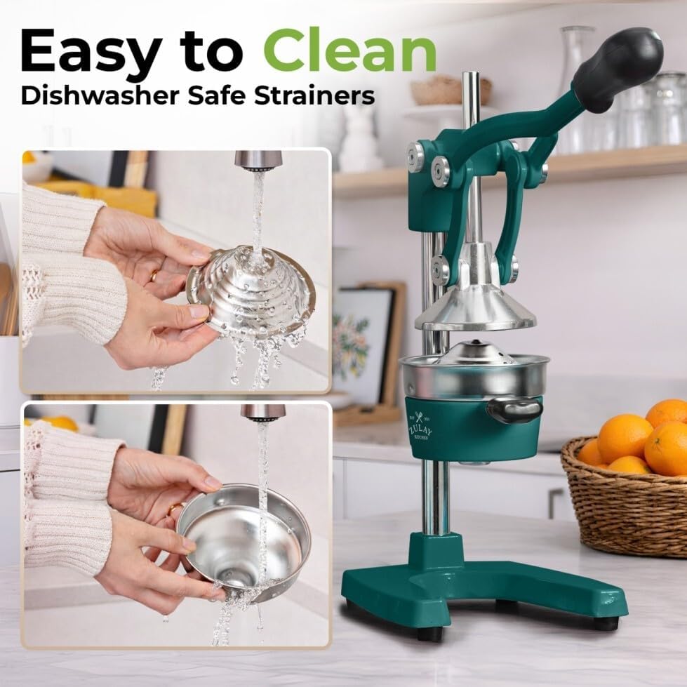 Zulay Kitchen Cast Iron Juicer, Orange Manual Juicer, Citrus Press, Gray - Image 5