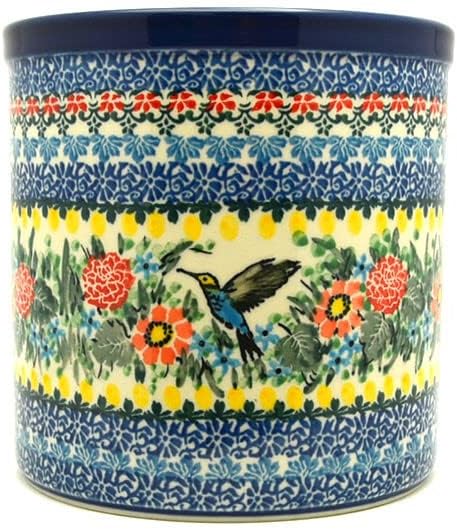 Polish Pottery Utensil Holder - Unikat Signature U3357 by Polish+Pottery+Gallery