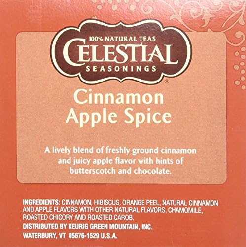Celestial Seasonings Cinnamon Apple Spice Herbal Tea, Single-Serve Keurig K-Cup Pods, 72 Count - Image 4