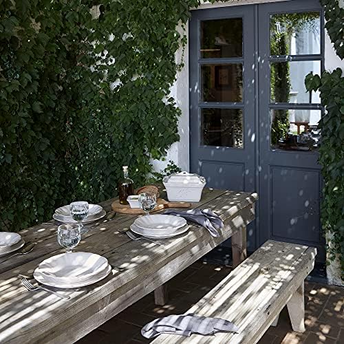 Costa Nova Ceramic Stoneware 7'' Bread Plate - Alentejo Collection, White | Microwave & Dishwasher Safe Dinnerware | Food Safe Glazing | Restaurant Quality Tableware - Image 5
