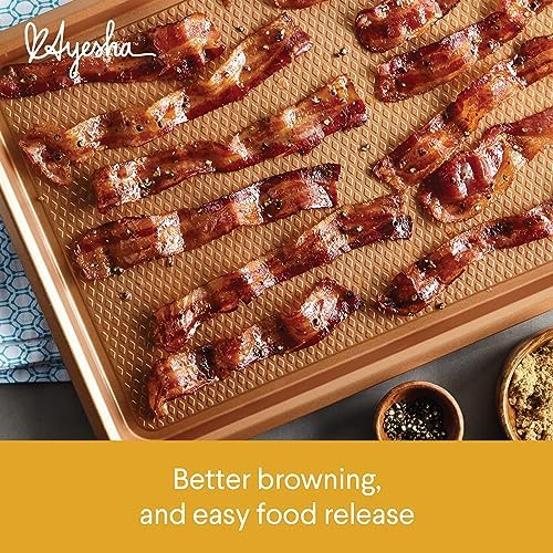 Ayesha Curry Kitchenware Bakeware Nonstick Baking Cookie, Loaf, Cake Pan Set, 7-Piece, Copper - Image 2