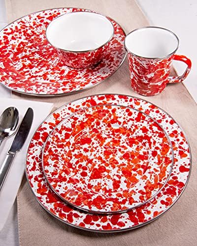Golden Rabbit Enamelware Latte Coffee or Tea Mugs, 16 ounce, Sunset, Set of 4 - Image 3